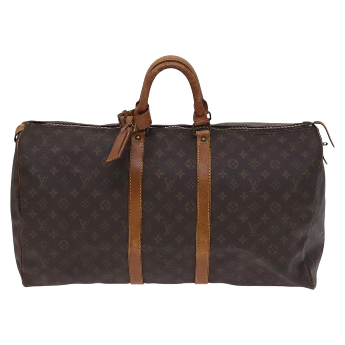 LOUIS VUITTON Monogram Keepall 55 Boston Bag Vintage M41424 LV Auth EC157
