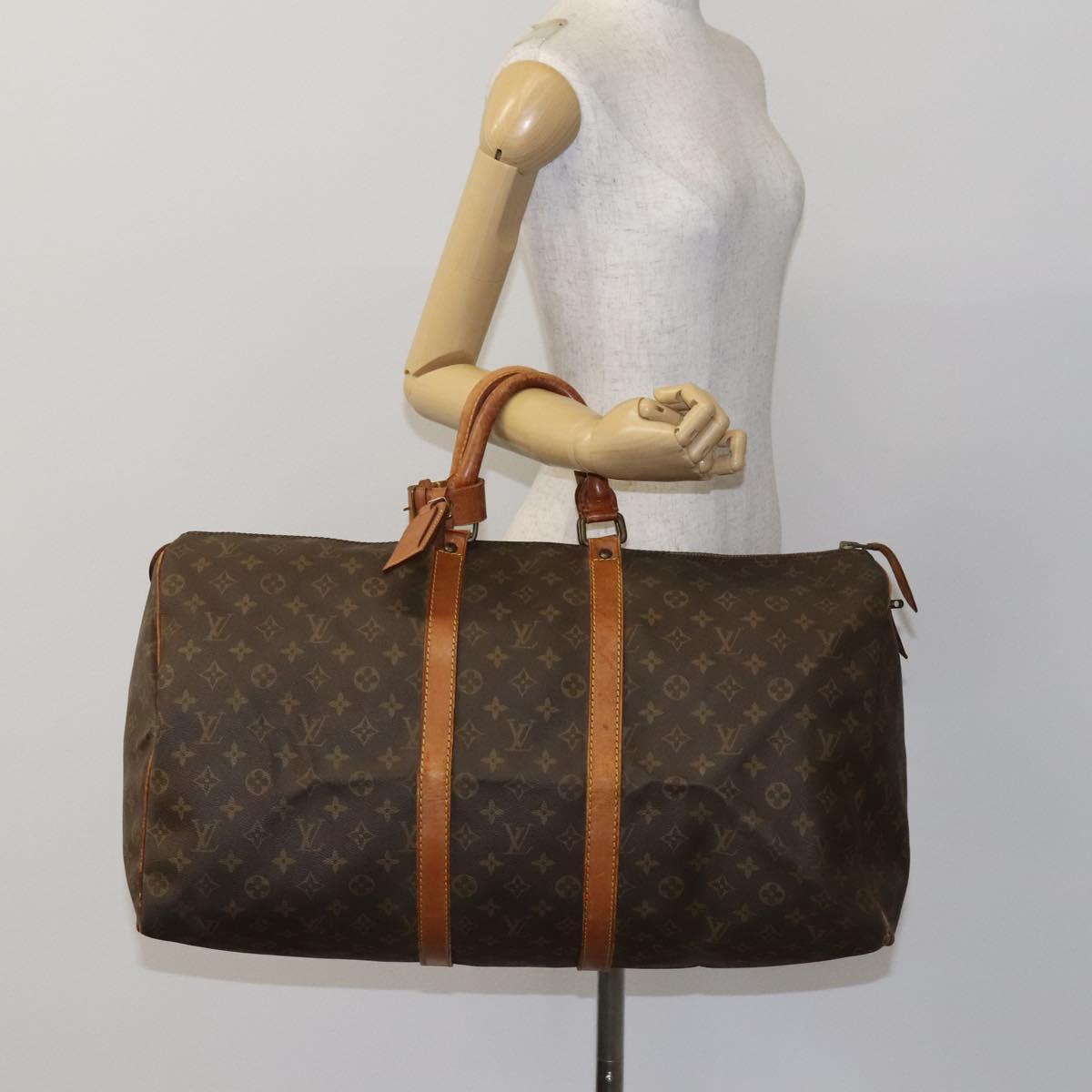 LOUIS VUITTON Monogram Keepall 55 Boston Bag Vintage M41424 LV Auth EC157