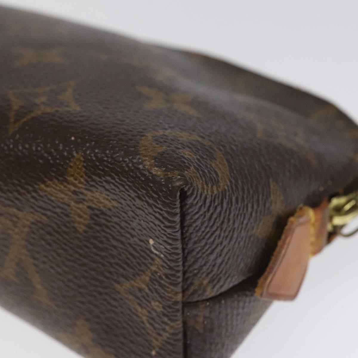 LOUIS VUITTON Monogram Pochette Cosmetic PM Cosmetic Pouch M47515 LV Auth EC216