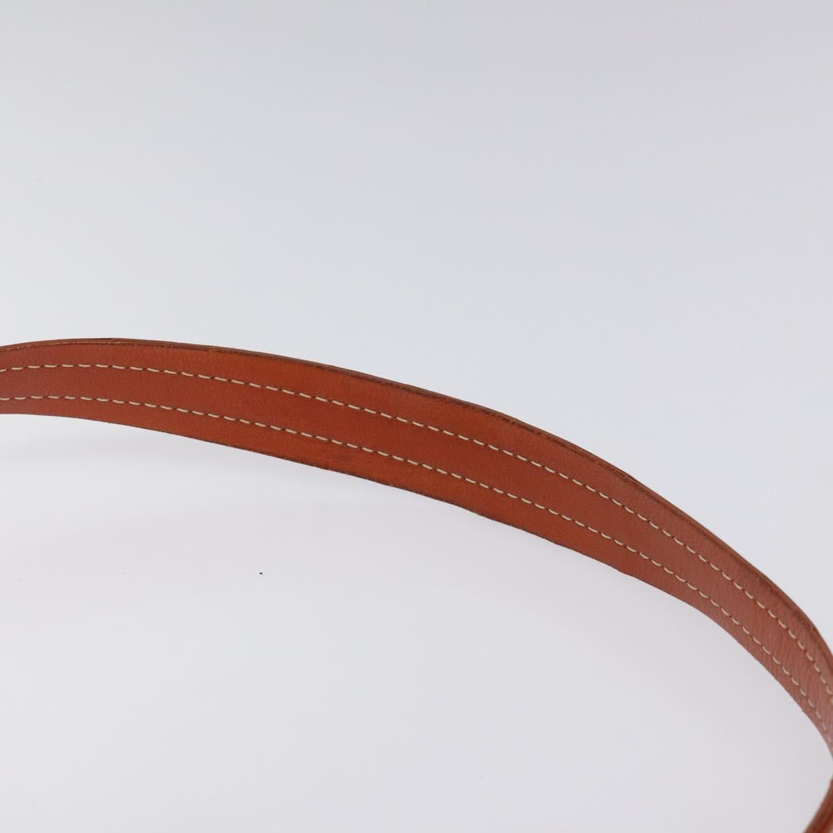 CELINE Shoulder Bag Leather Orange Auth EC246