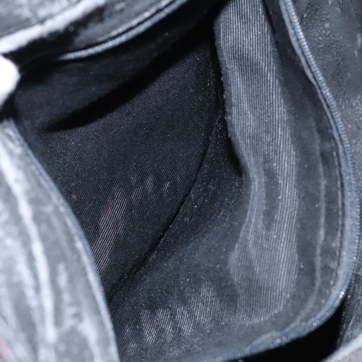 BALLY Shoulder Bag Leather Black Gold Auth EC277