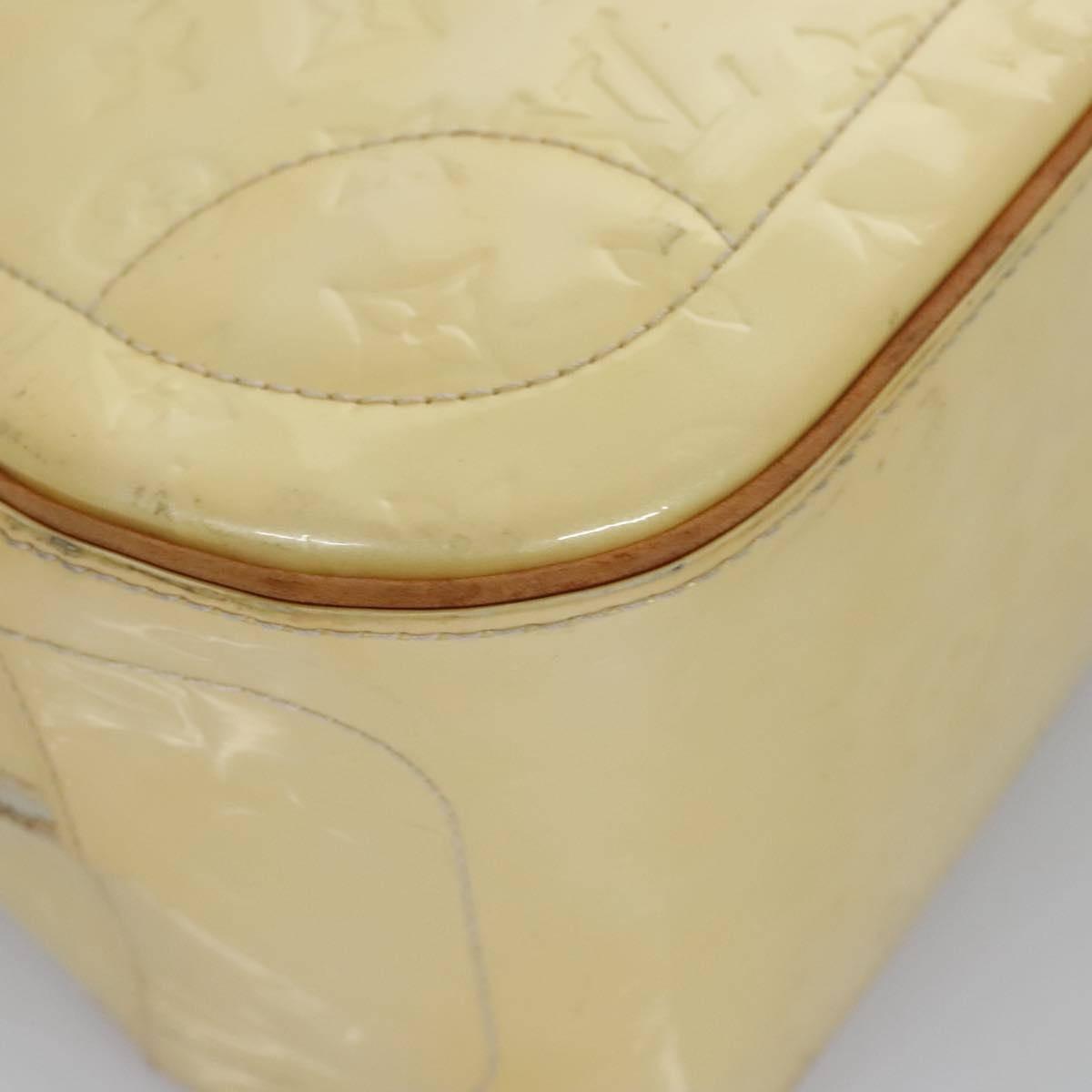 LOUIS VUITTON Monogram Vernis Summit Drive Hand Bag Perle M93514 LV Auth EC278