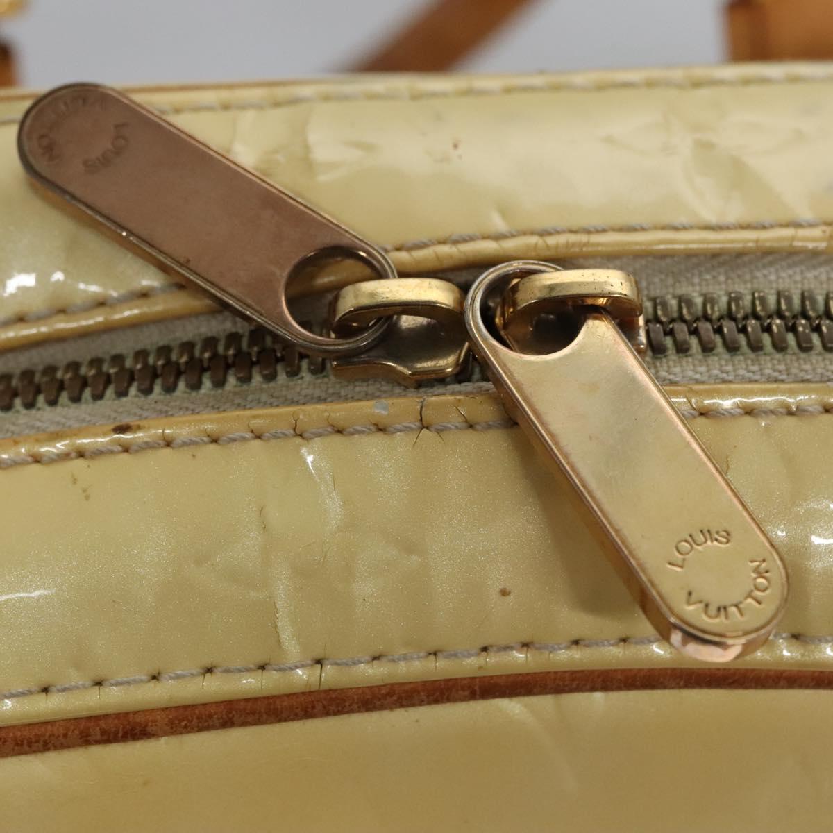 LOUIS VUITTON Monogram Vernis Summit Drive Hand Bag Perle M93514 LV Auth EC278