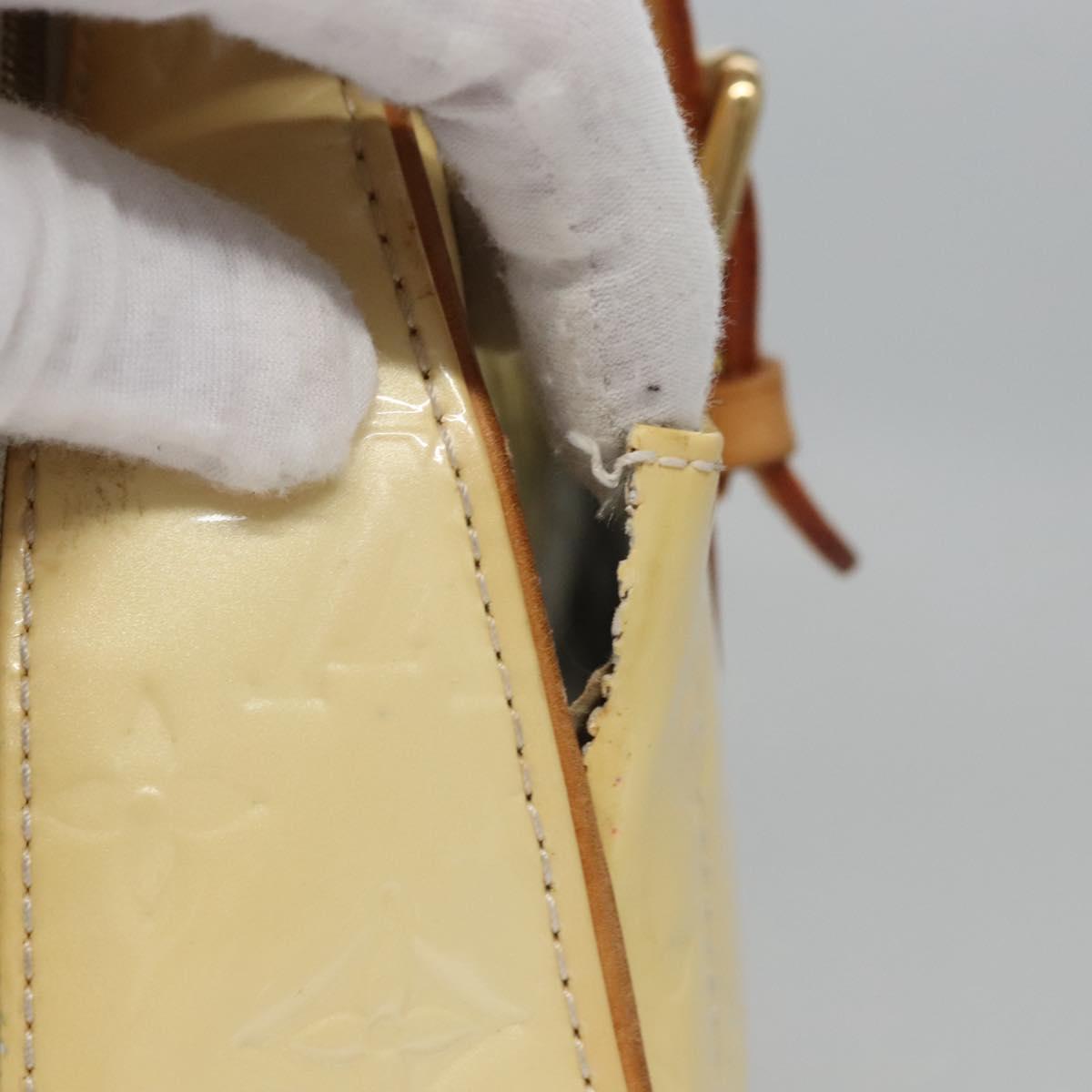 LOUIS VUITTON Monogram Vernis Summit Drive Hand Bag Perle M93514 LV Auth EC278