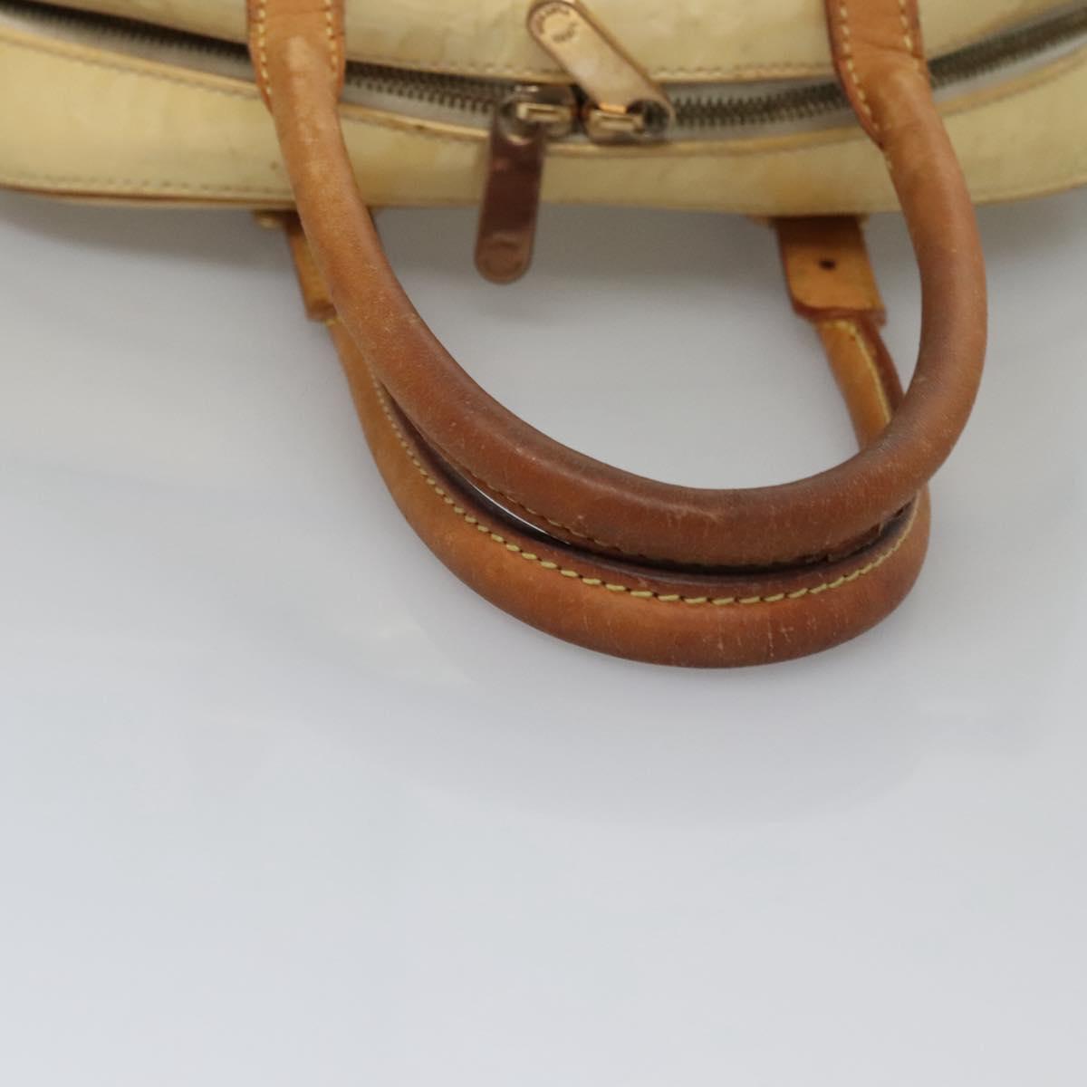 LOUIS VUITTON Monogram Vernis Summit Drive Hand Bag Perle M93514 LV Auth EC278