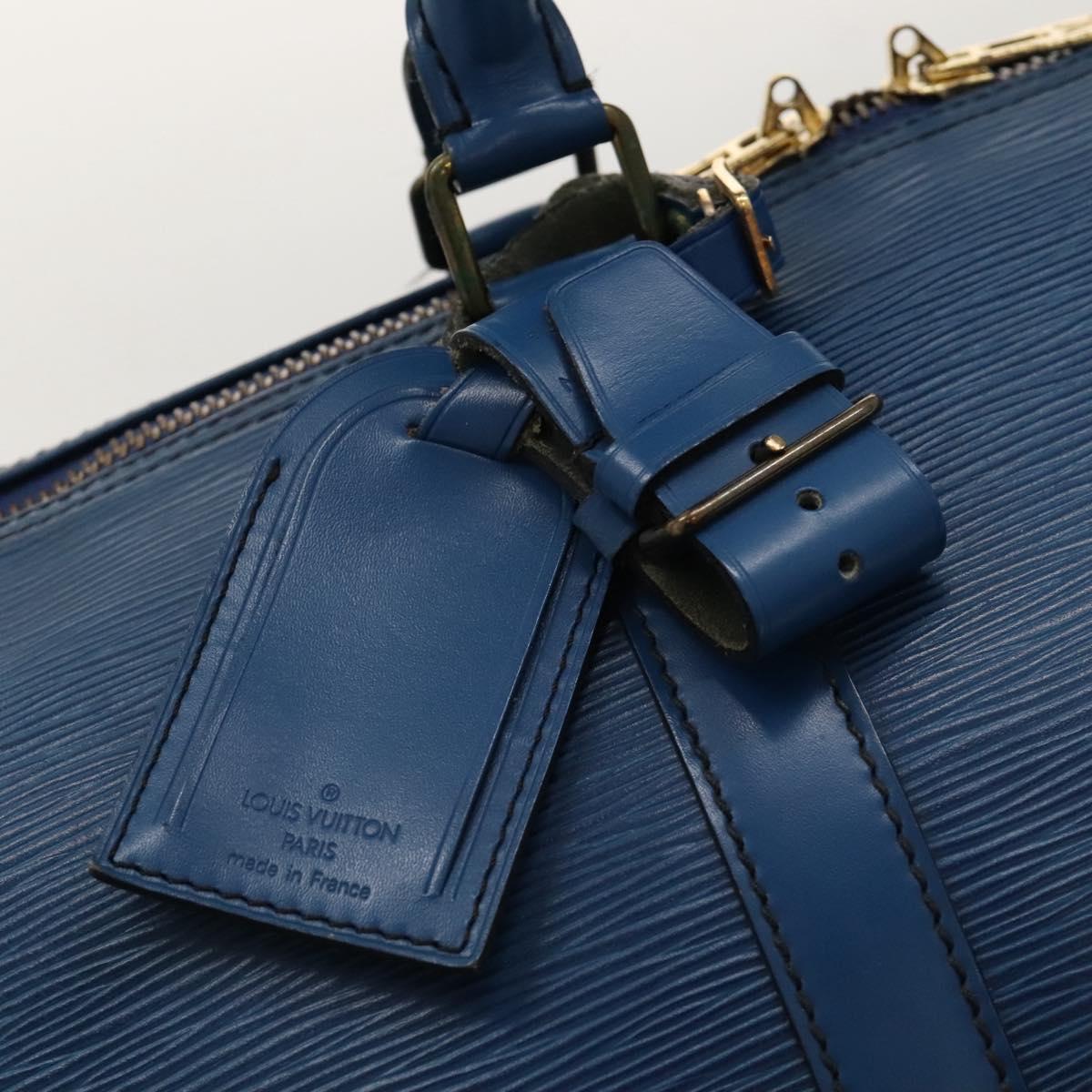 LOUIS VUITTON Epi Keepall 55 Boston Bag Toledo Blue M42955 LV Auth EC290