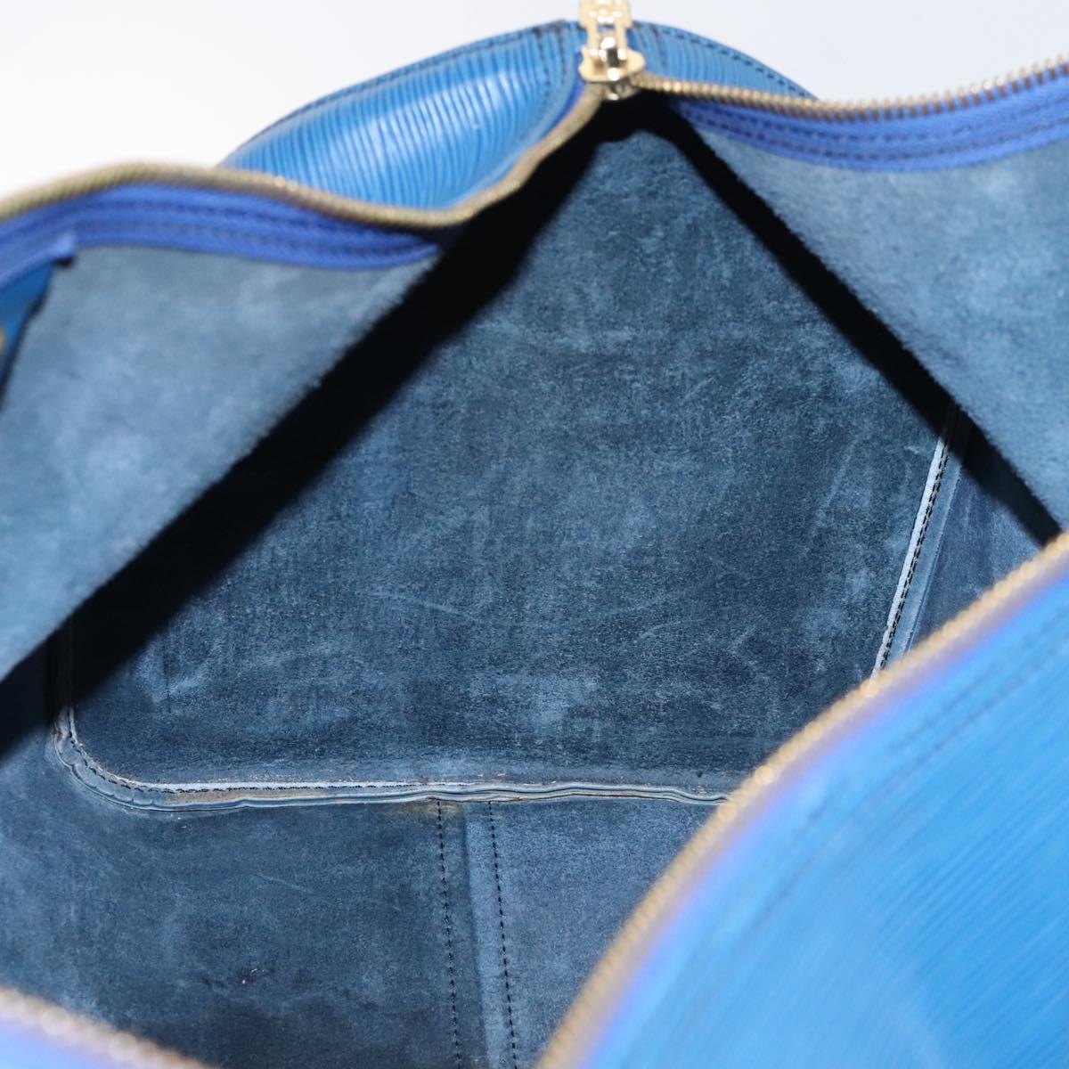 LOUIS VUITTON Epi Keepall 55 Boston Bag Toledo Blue M42955 LV Auth EC290