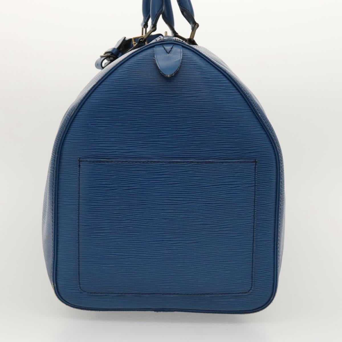 LOUIS VUITTON Epi Keepall 55 Boston Bag Toledo Blue M42955 LV Auth EC290