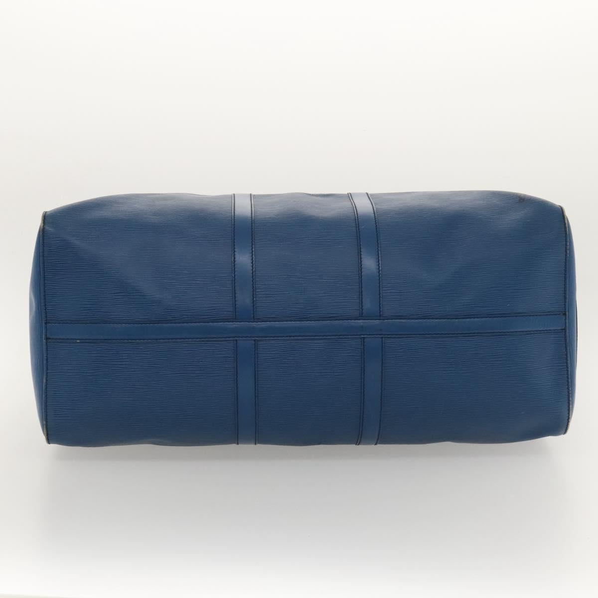 LOUIS VUITTON Epi Keepall 55 Boston Bag Toledo Blue M42955 LV Auth EC290