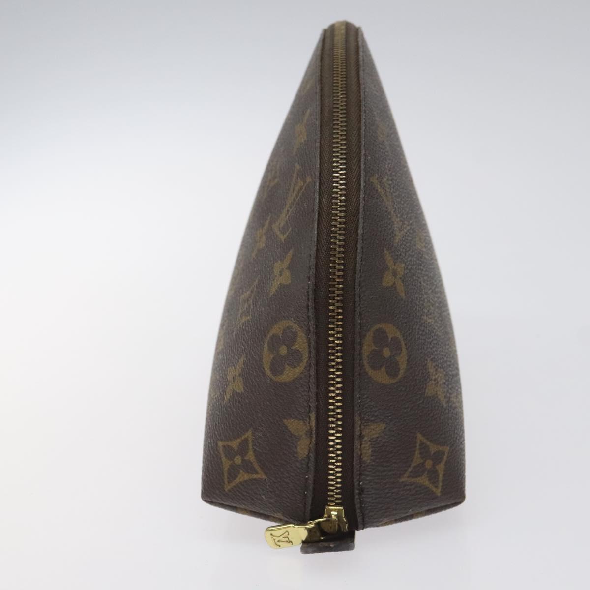 LOUIS VUITTON Monogram Trousse Demi Ronde Cosmetic Pouch M47520 LV Auth EC293