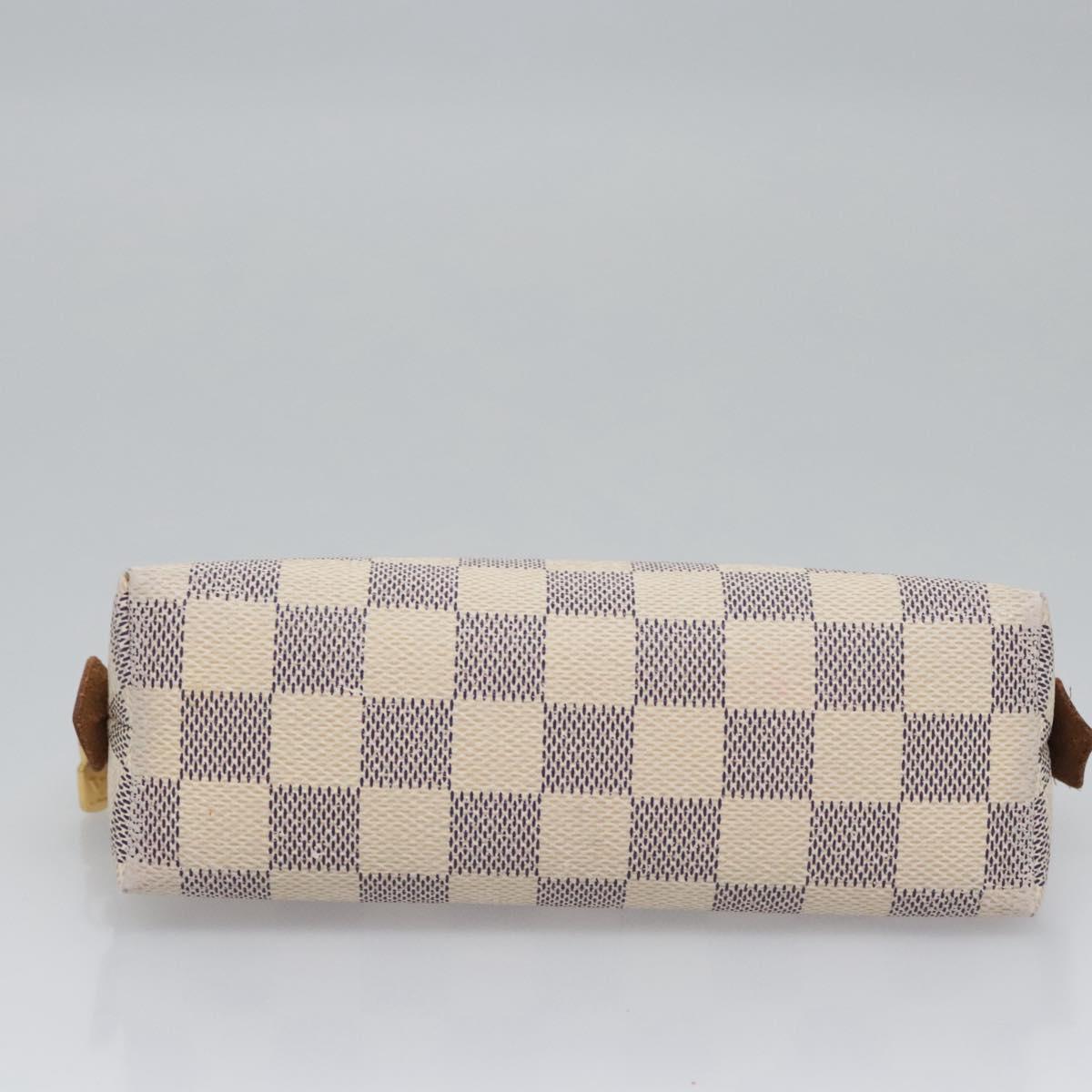 LOUIS VUITTON Damier Azur Pochette Cosmetic PM Pouch N60024 LV Auth EC298