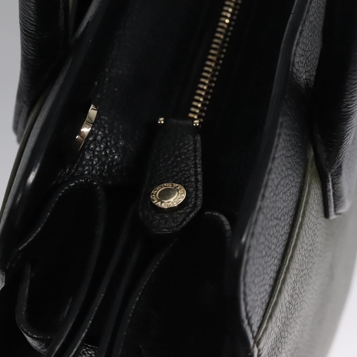 BVLGARI Aruba Hand Bag Leather 2way Green Auth EC308