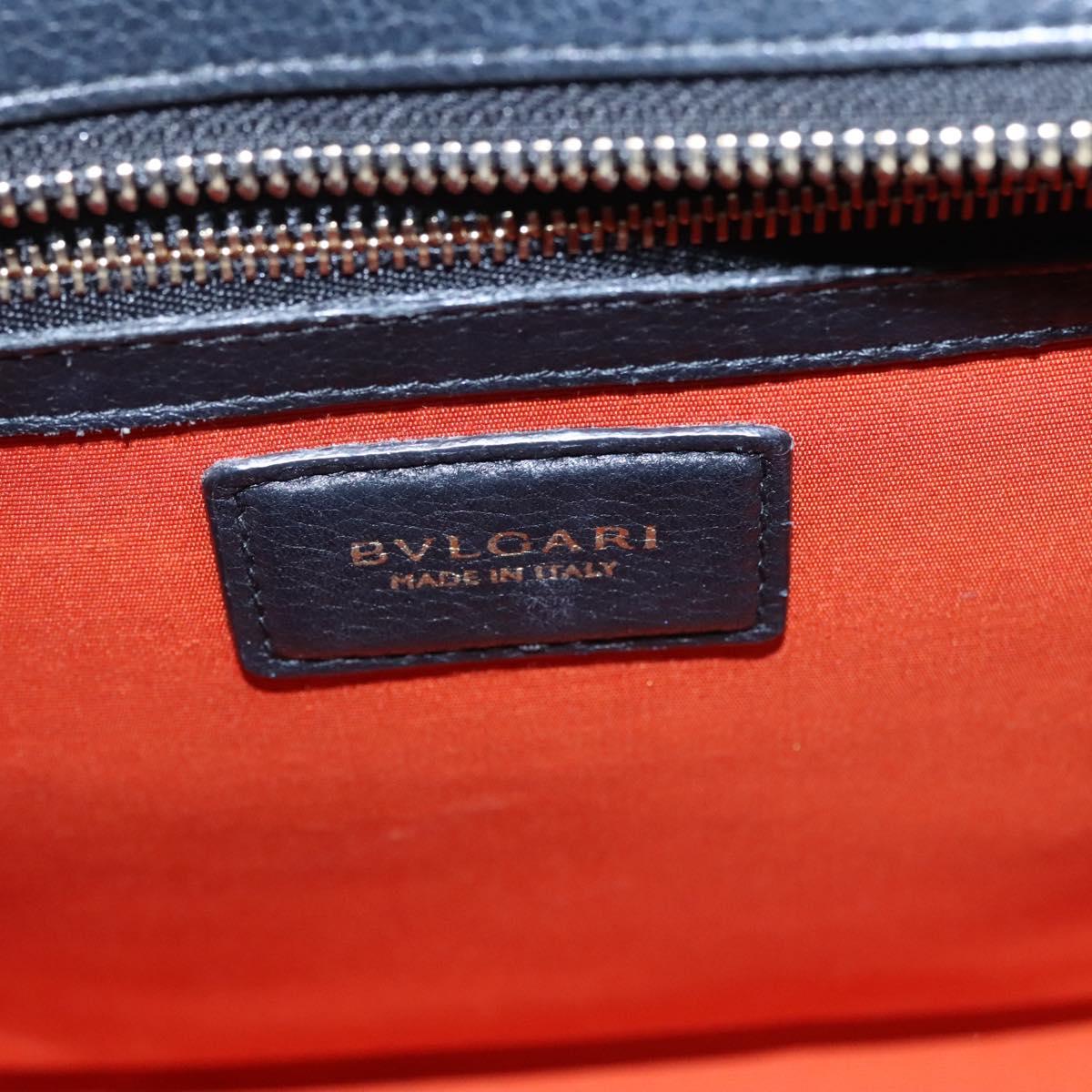 BVLGARI Aruba Hand Bag Leather 2way Green Auth EC308