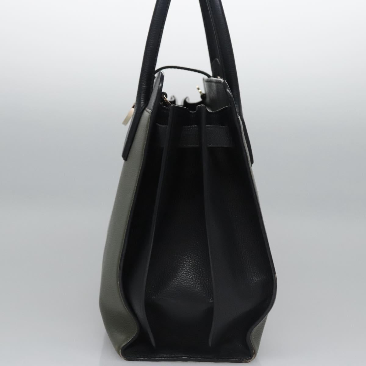 BVLGARI Aruba Hand Bag Leather 2way Green Auth EC308