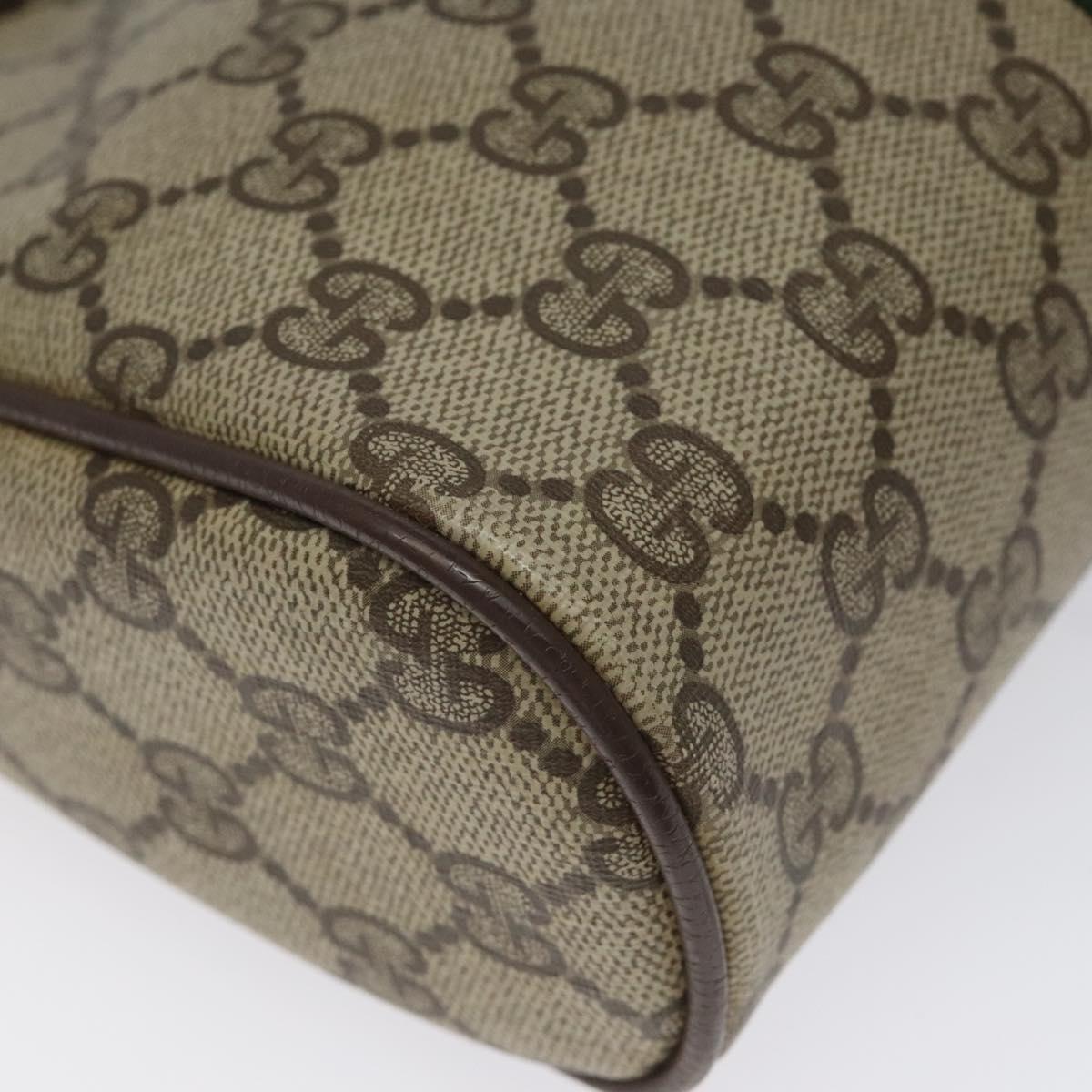 GUCCI GG Supreme Web Sherry Line Clutch Bag PVC Beige 156 01 012 Auth EC317