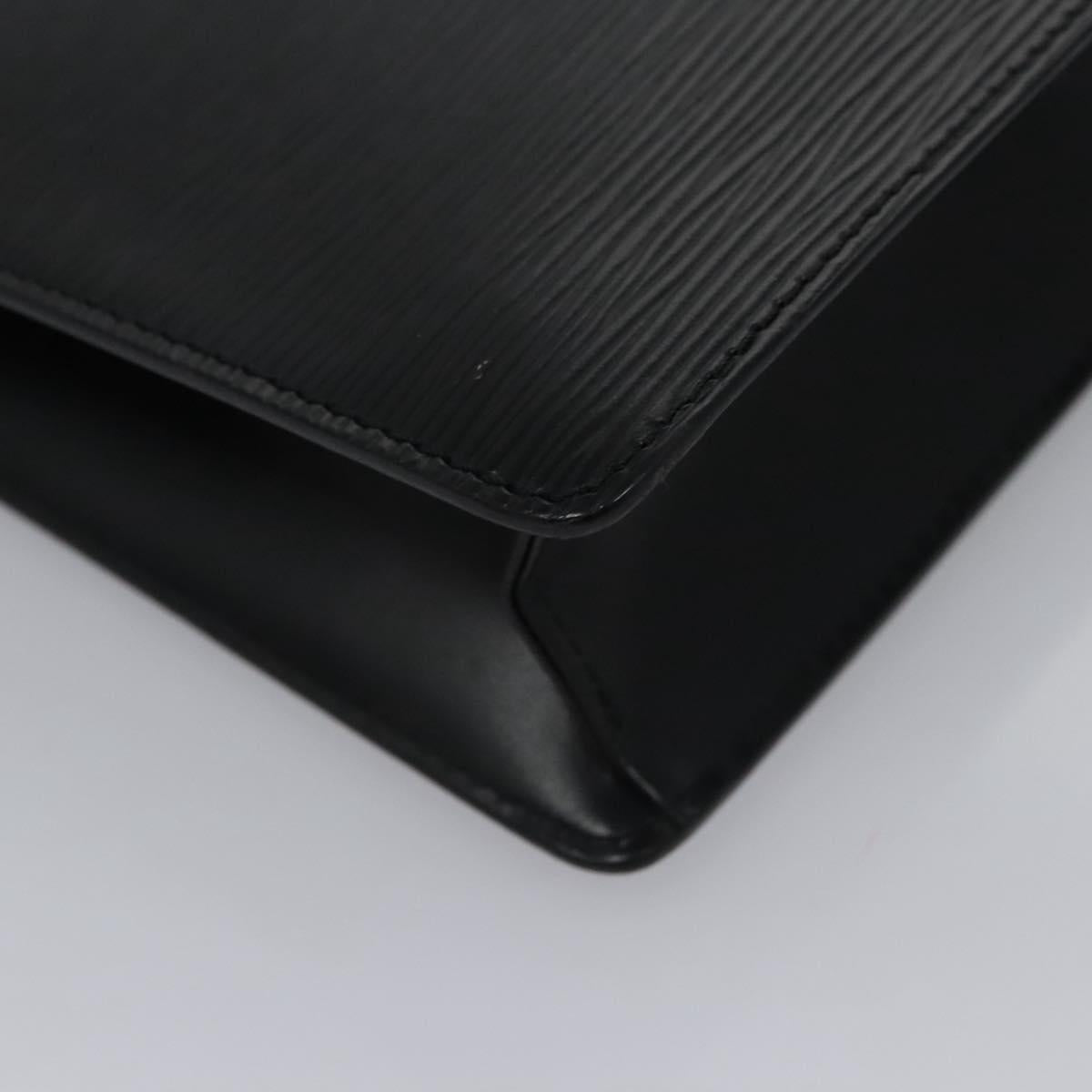 LOUIS VUITTON Epi Pochette Homme Clutch Bag Black Noir M52522 LV Auth EC319