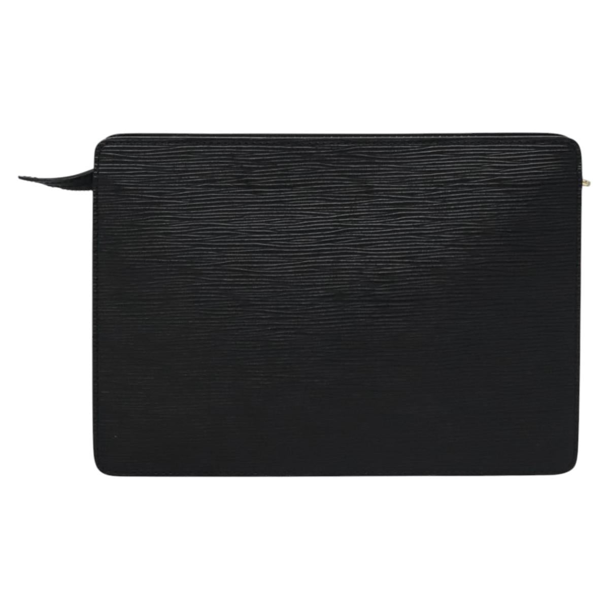 LOUIS VUITTON Epi Pochette Homme Clutch Bag Black Noir M52522 LV Auth EC319
