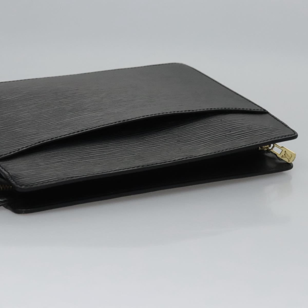 LOUIS VUITTON Epi Pochette Homme Clutch Bag Black Noir M52522 LV Auth EC319