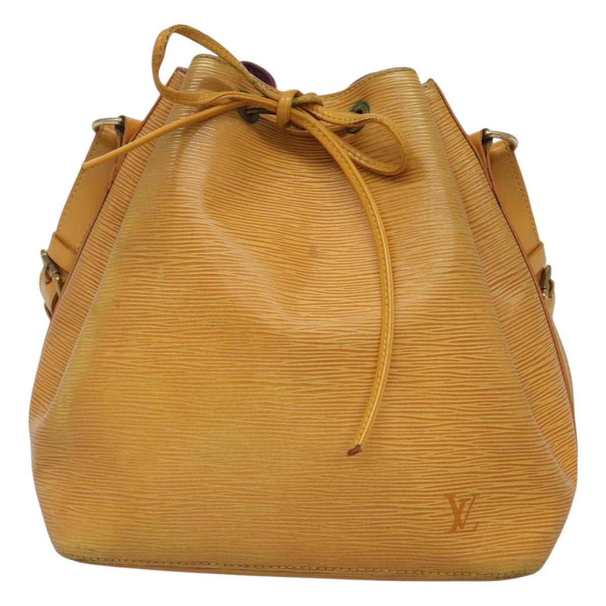 LOUIS VUITTON Epi Petit Noe Shoulder Bag Yellow M44109 LV Auth EC352