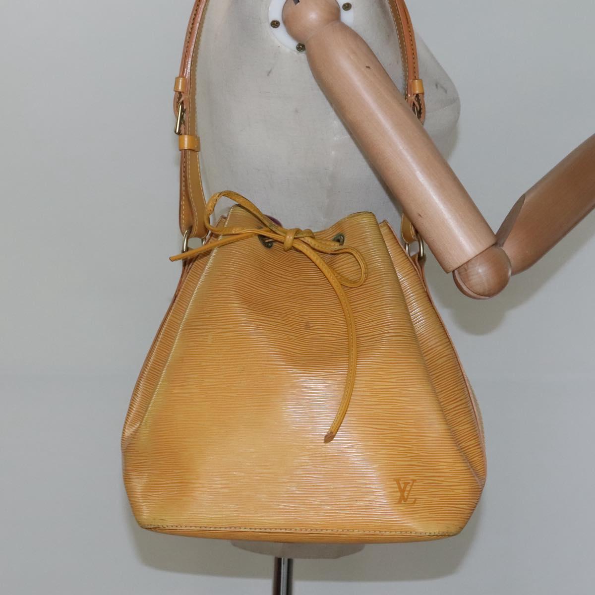 LOUIS VUITTON Epi Petit Noe Shoulder Bag Yellow M44109 LV Auth EC352
