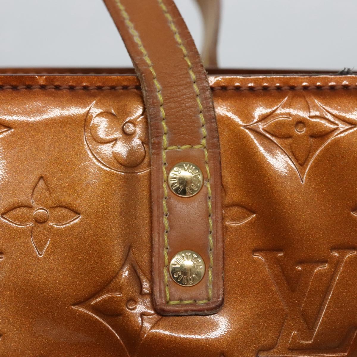 LOUIS VUITTON Monogram Vernis Reade MM Hand Bag Bronze M91143 LV Auth EC356