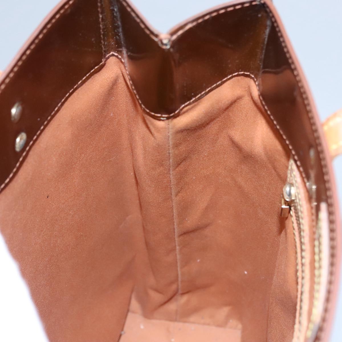 LOUIS VUITTON Monogram Vernis Reade MM Hand Bag Bronze M91143 LV Auth EC356