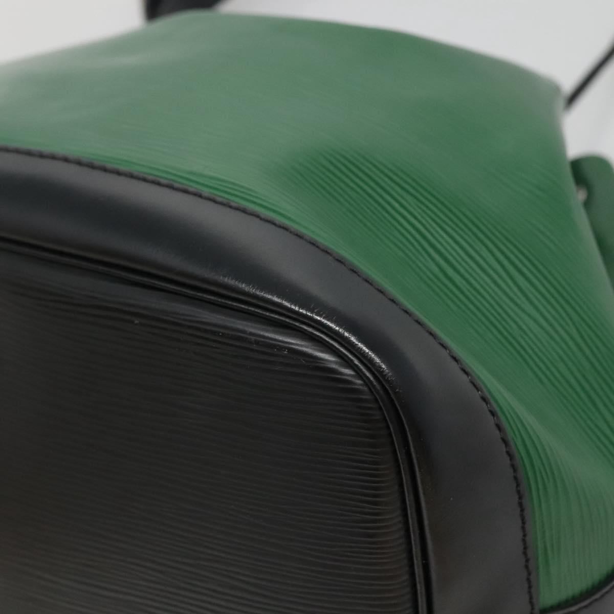 LOUIS VUITTON Epi Petit Noe Bag Tricolor Green Black blue M40880 LV Auth EC365