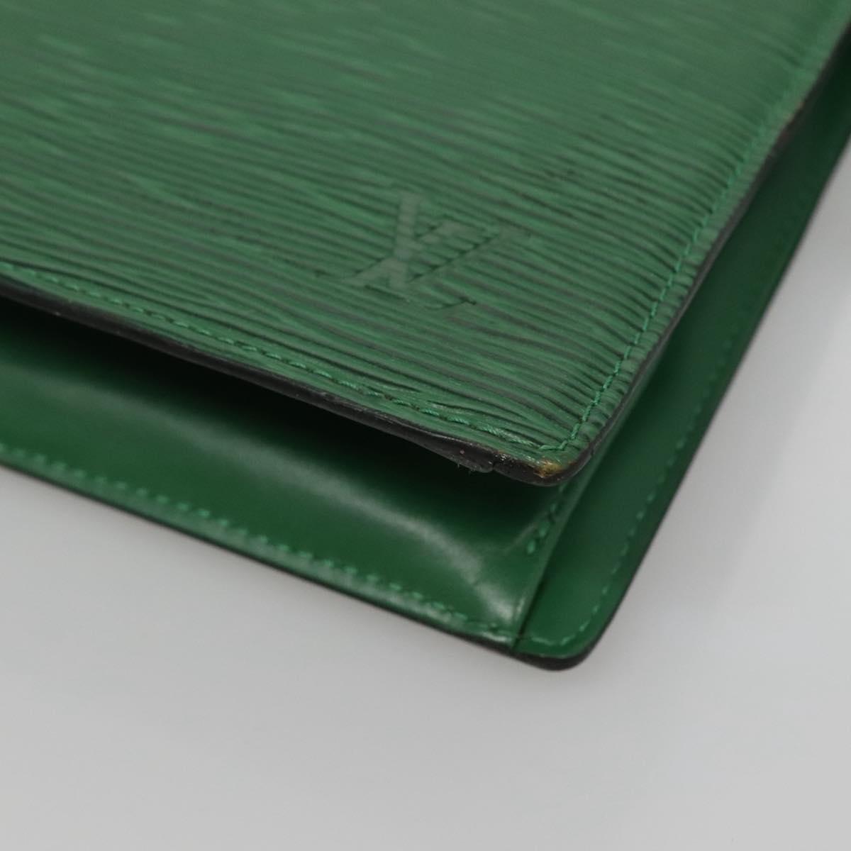 LOUIS VUITTON Epi Trousse Crete Pouch Green M48404 LV Auth EC374