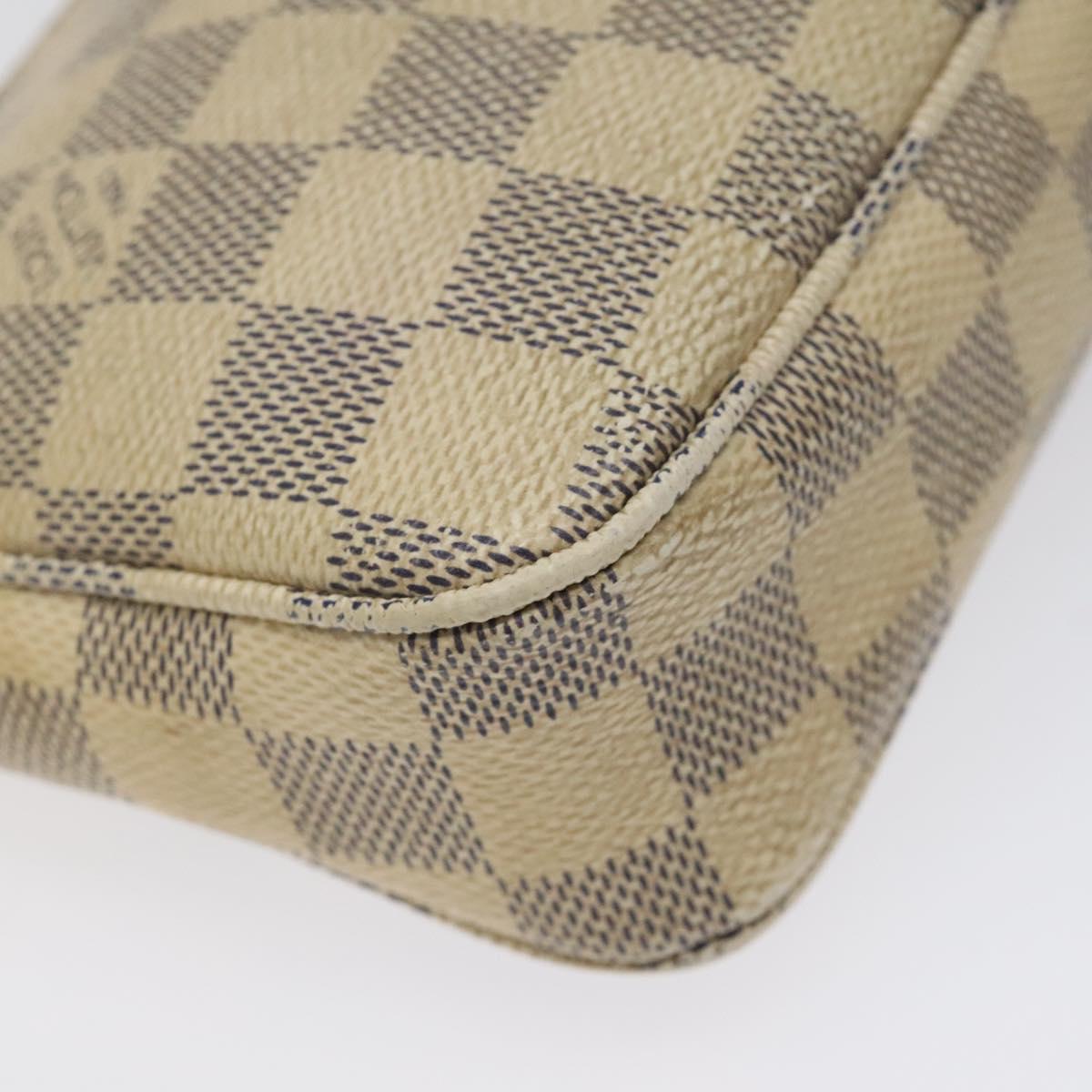 LOUIS VUITTON Damier Azur Pochette Accessoires Pouch N51986 LV Auth EC377