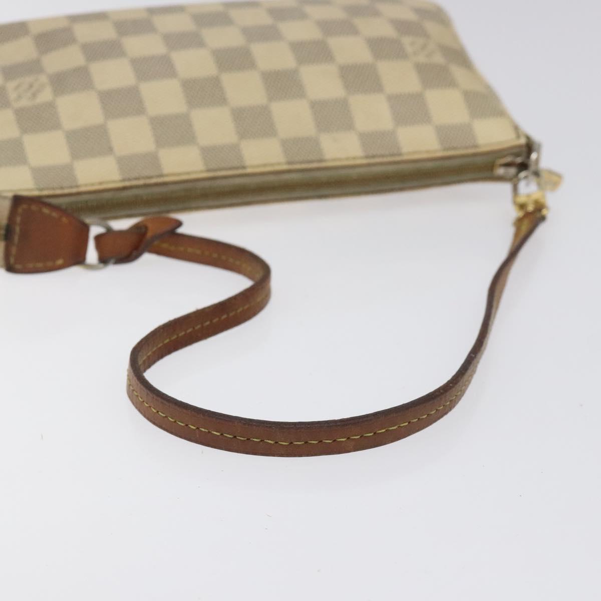 LOUIS VUITTON Damier Azur Pochette Accessoires Pouch N51986 LV Auth EC377