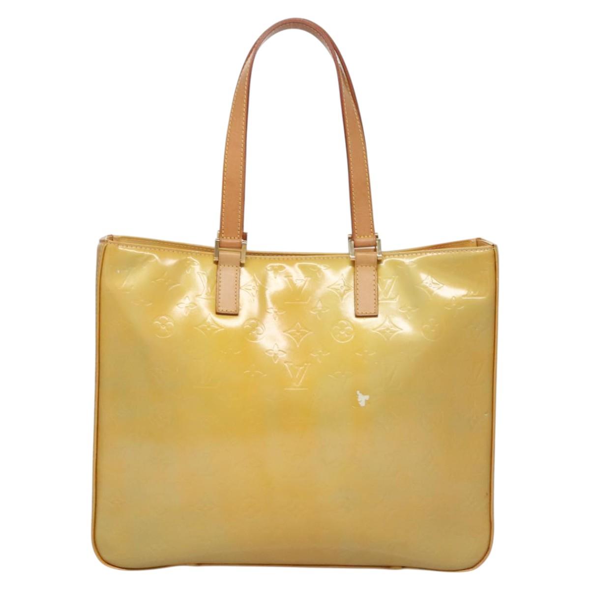 LOUIS VUITTON Monogram Vernis Columbus Tote Bag Gris M91028 LV Auth EC384