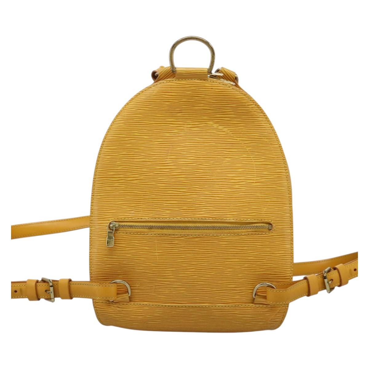 LOUIS VUITTON Epi Mabillon Backpack Yellow M52239 LV Auth EC390