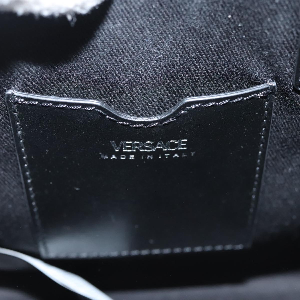 VERSACE Hand Bag Raffia 2way Beige Auth EC391A