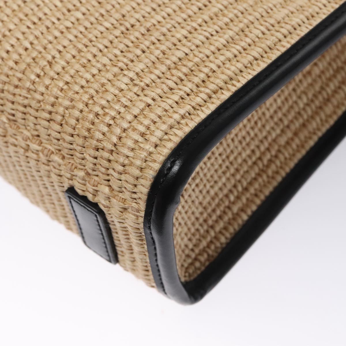 VERSACE Hand Bag Raffia 2way Beige Auth EC392AV