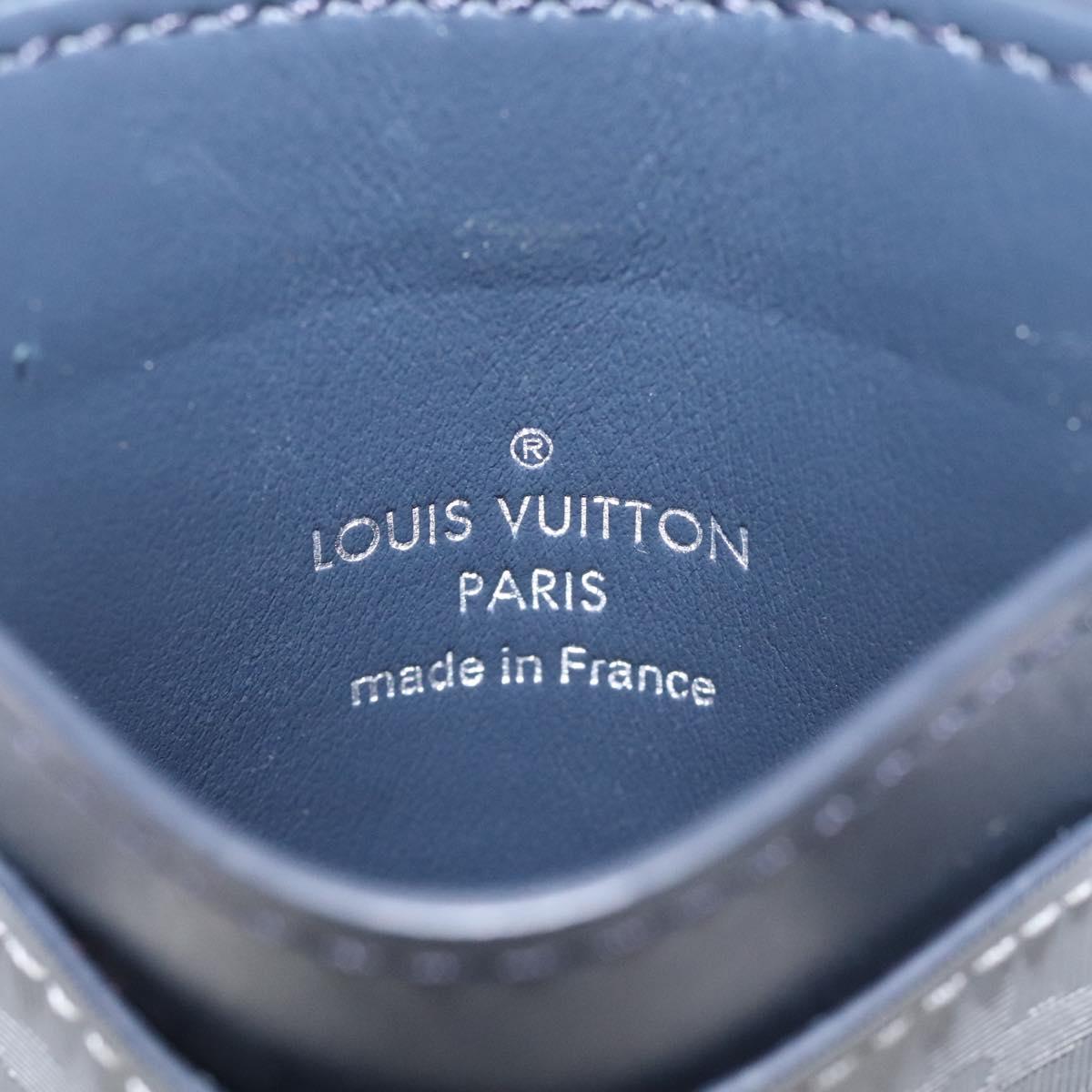 LOUIS VUITTON Monogram Satellite Alpha Pouch Card Case Silver M44178 Auth EC408A