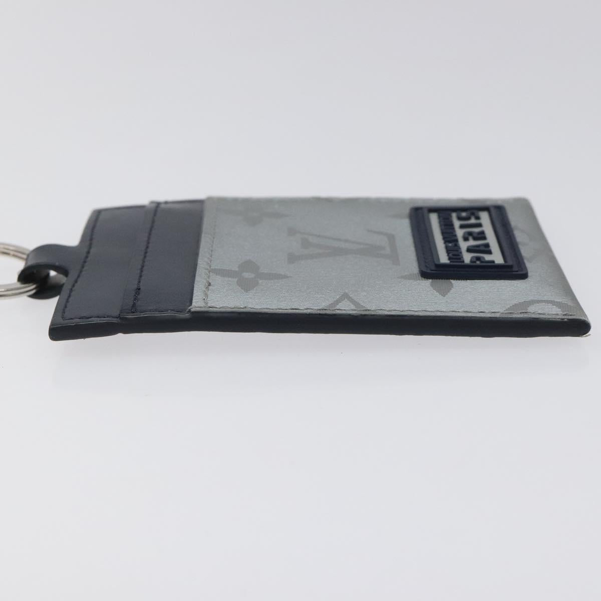 LOUIS VUITTON Monogram Satellite Alpha Pouch Card Case Silver M44178 Auth EC408A