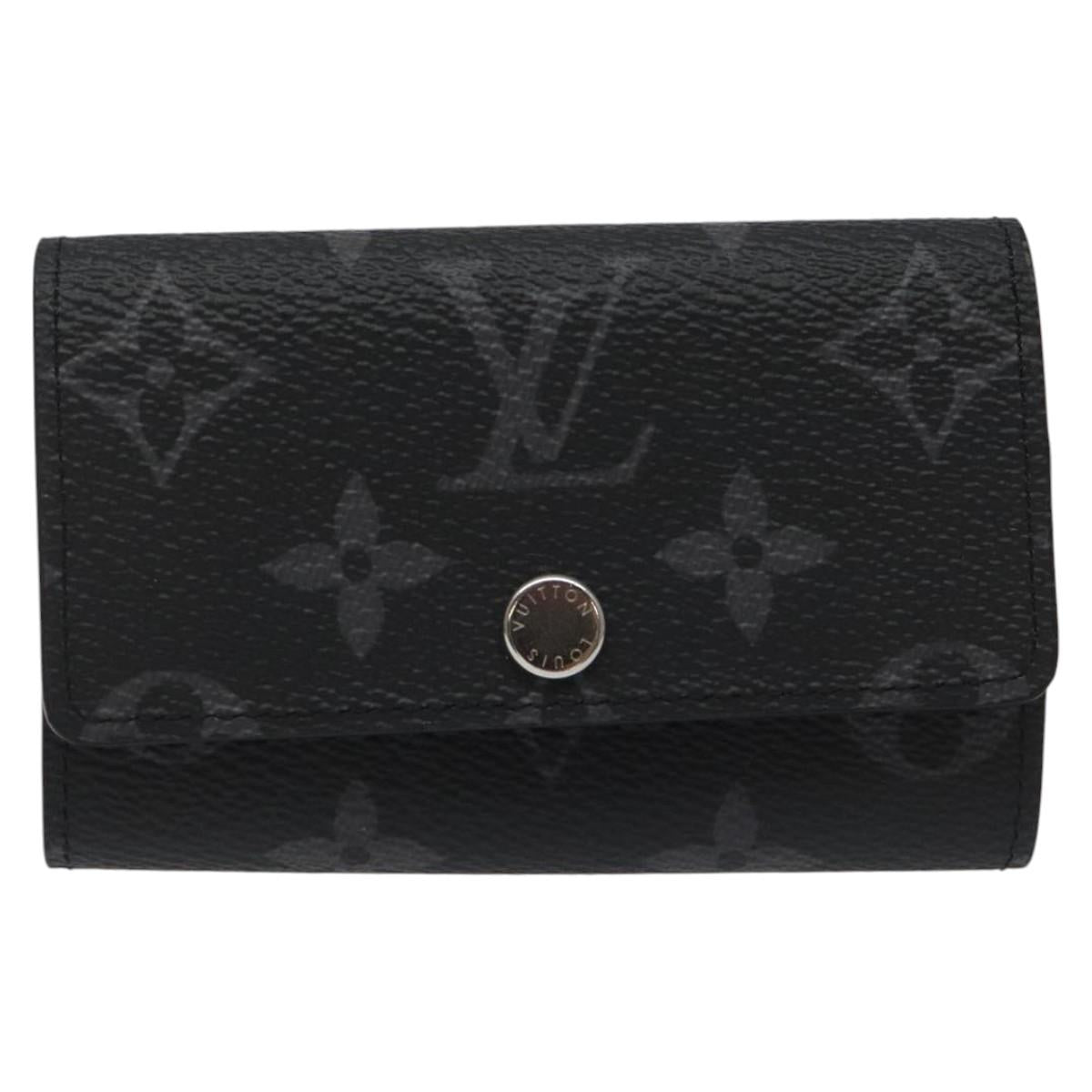 LOUIS VUITTON Monogram Eclipse Multicles6 Key Case M82603 LV Auth EC409M