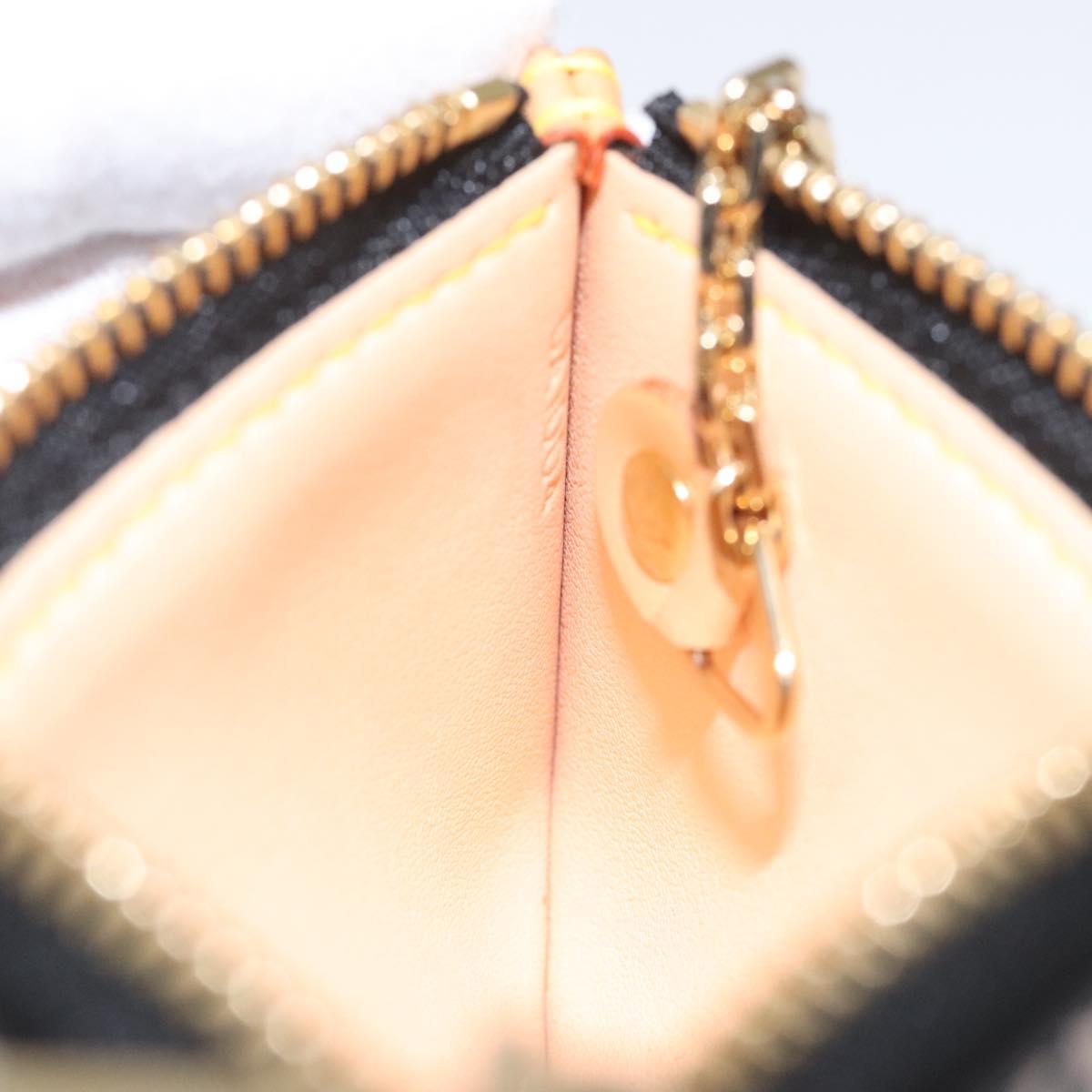 LOUIS VUITTON Monogram Multicolor Pochette Cles Purse Black M92654 Auth EC410SV
