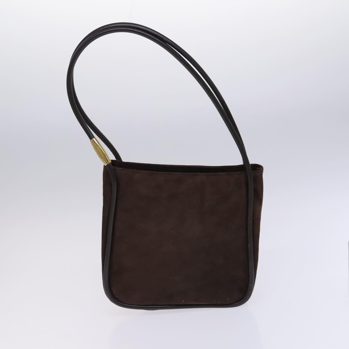 GUCCI Shoulder Bag Suede Patent 2Set Brown Orange Auth EC423