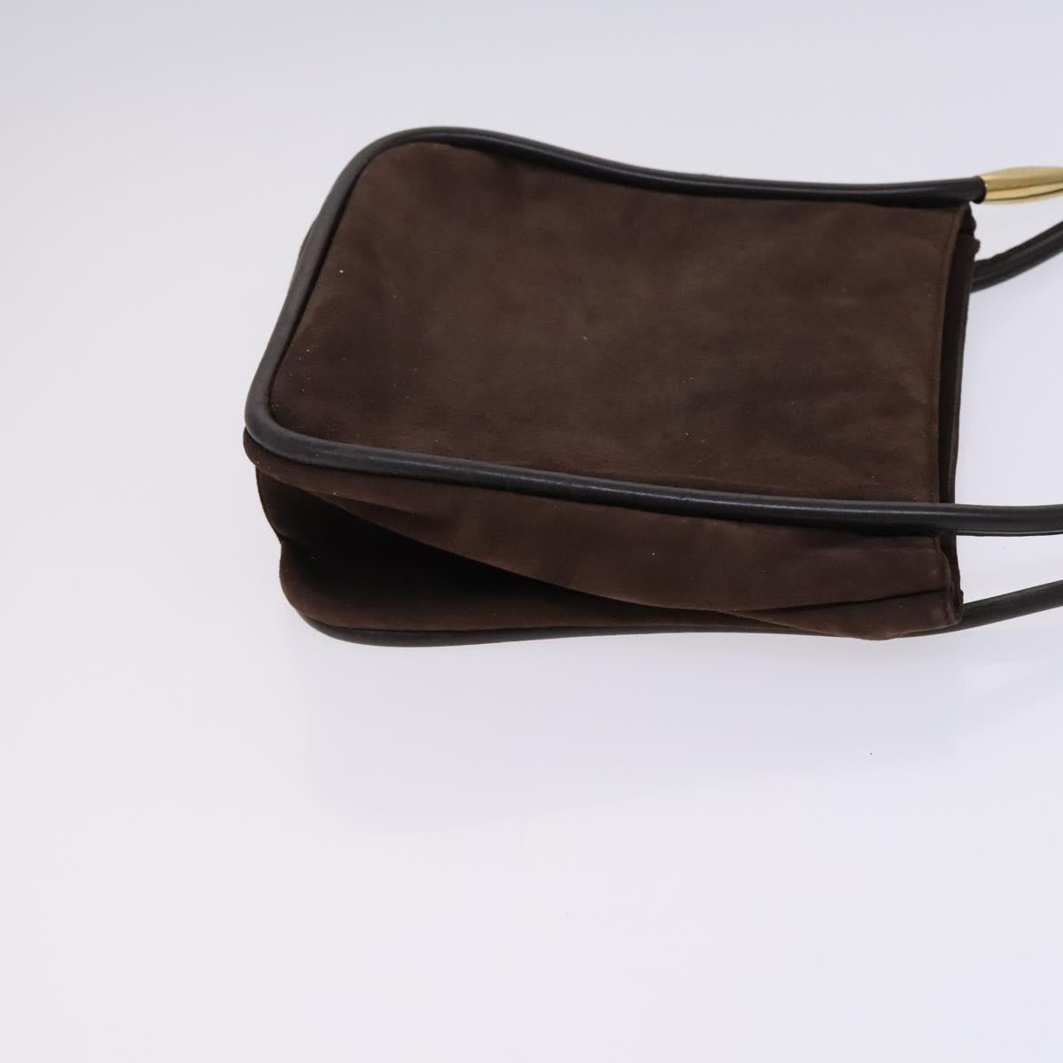 GUCCI Shoulder Bag Suede Patent 2Set Brown Orange Auth EC423