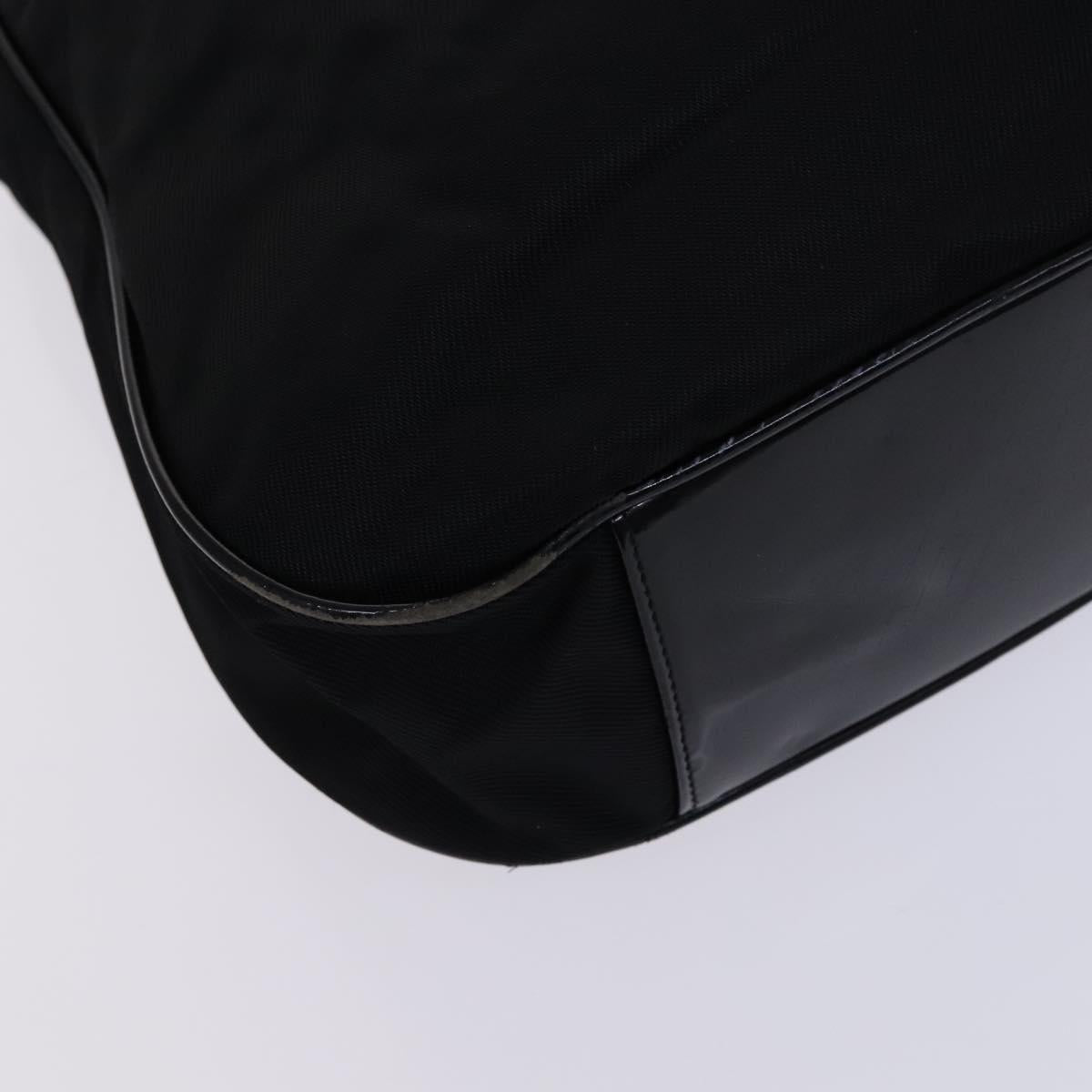 GUCCI Bamboo Hand Bag Nylon 2way Black Silver 001 2852 1577 5 Auth EC444