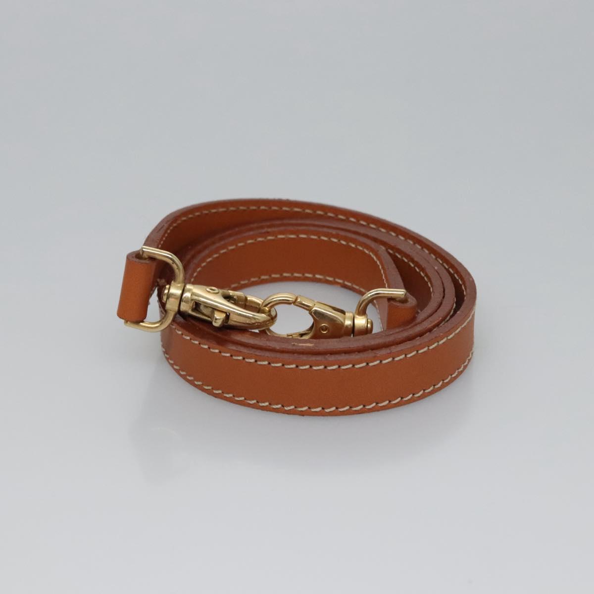 CELINE Macadam Canvas Hand Bag PVC Leather 2way Gold Brown Auth EC471