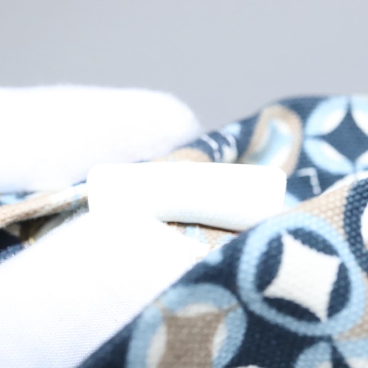 CELINE Shoulder Bag Canvas Blue Beige white Auth EC472V