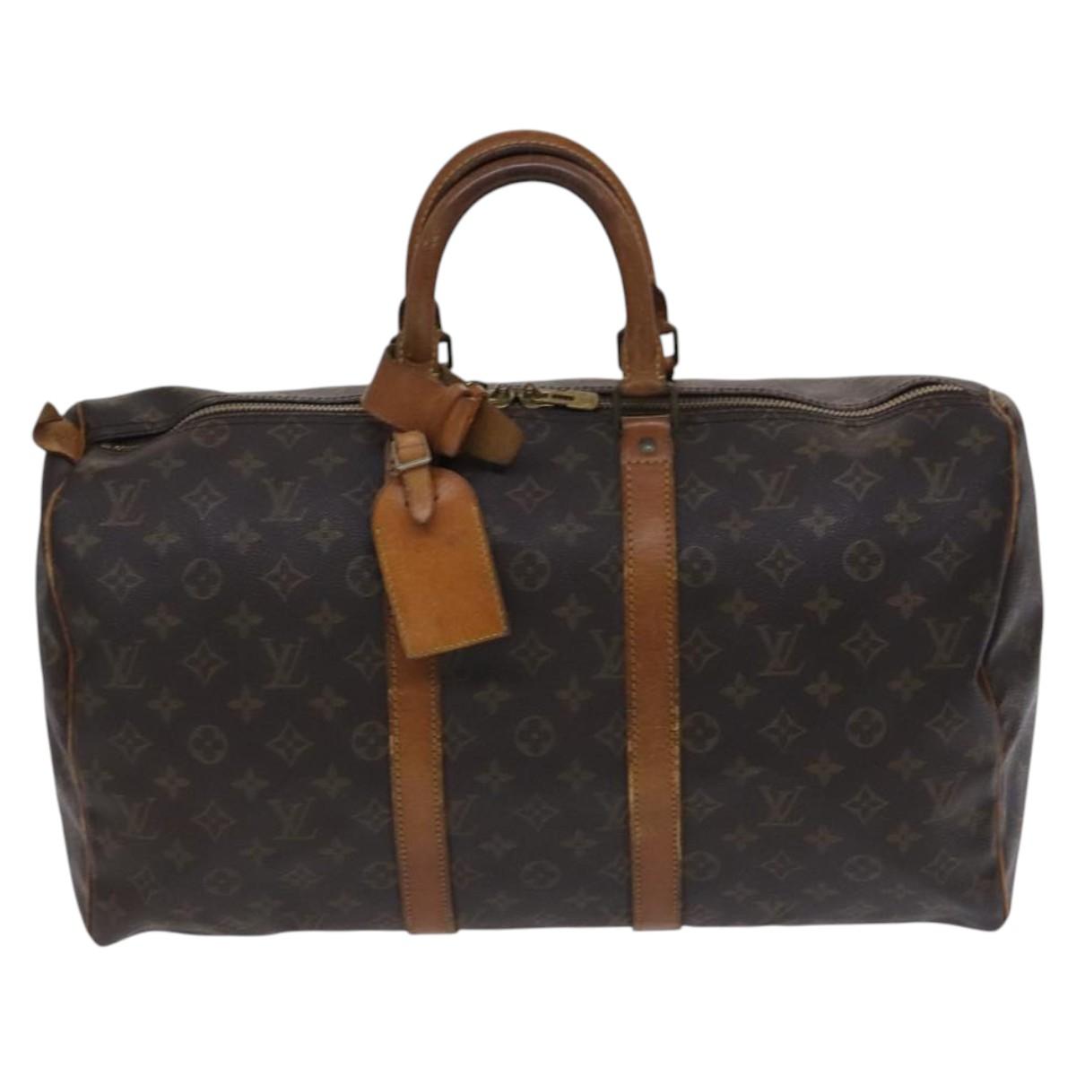 LOUIS VUITTON Monogram Keepall 45 Boston Bag M41428 LV Auth EC485
