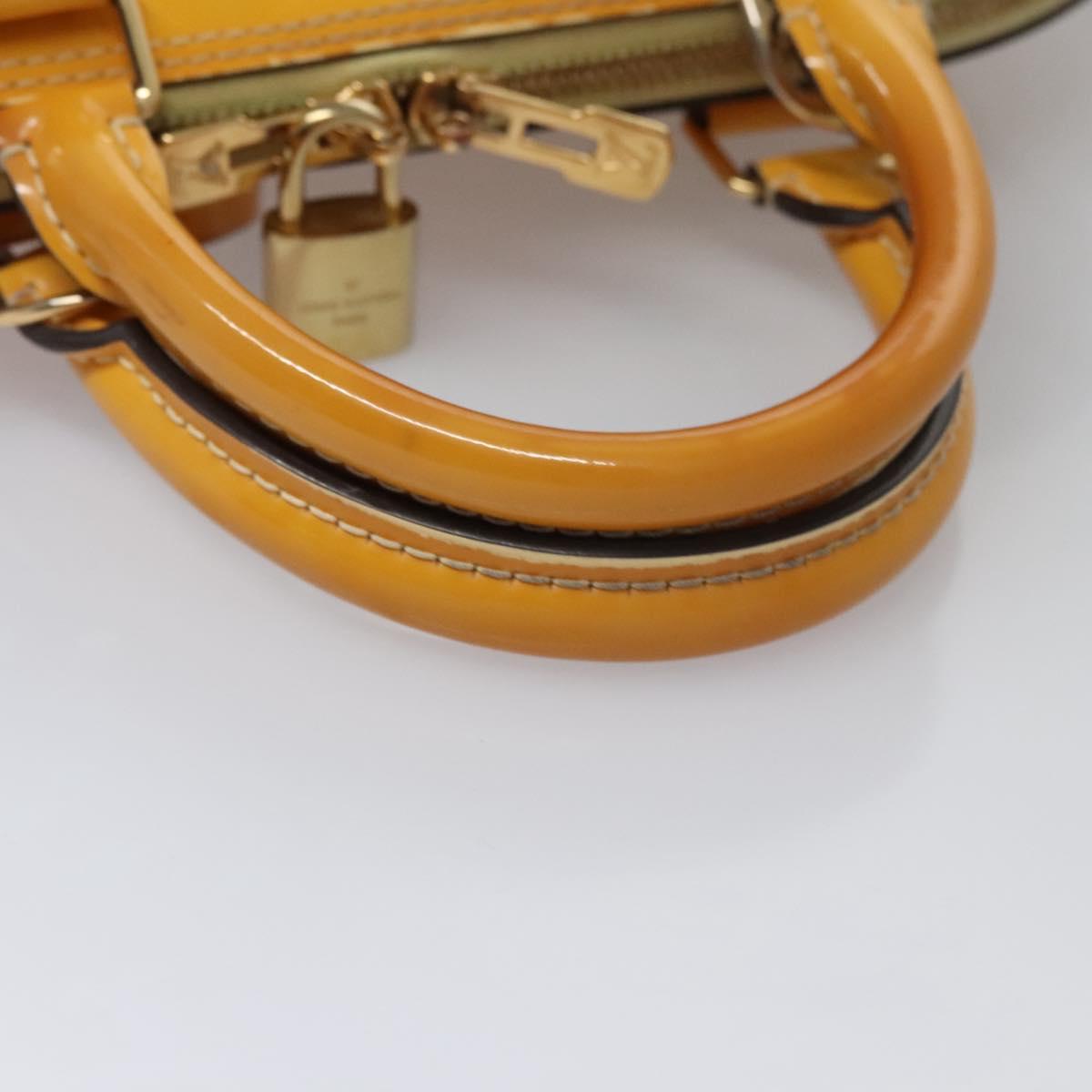 LOUIS VUITTON Monogram Vernis Alma PM Hand Bag Citrin M90101 LV Auth EC497