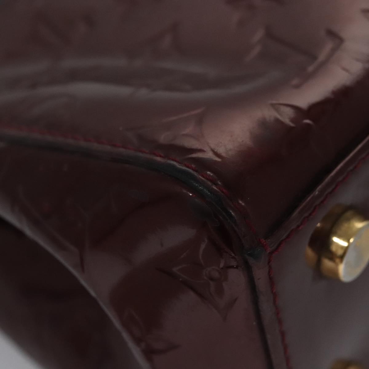 LOUIS VUITTON Vernis Blair MM Hand Bag 2way Rouge Favist M91690 LV Auth EC506