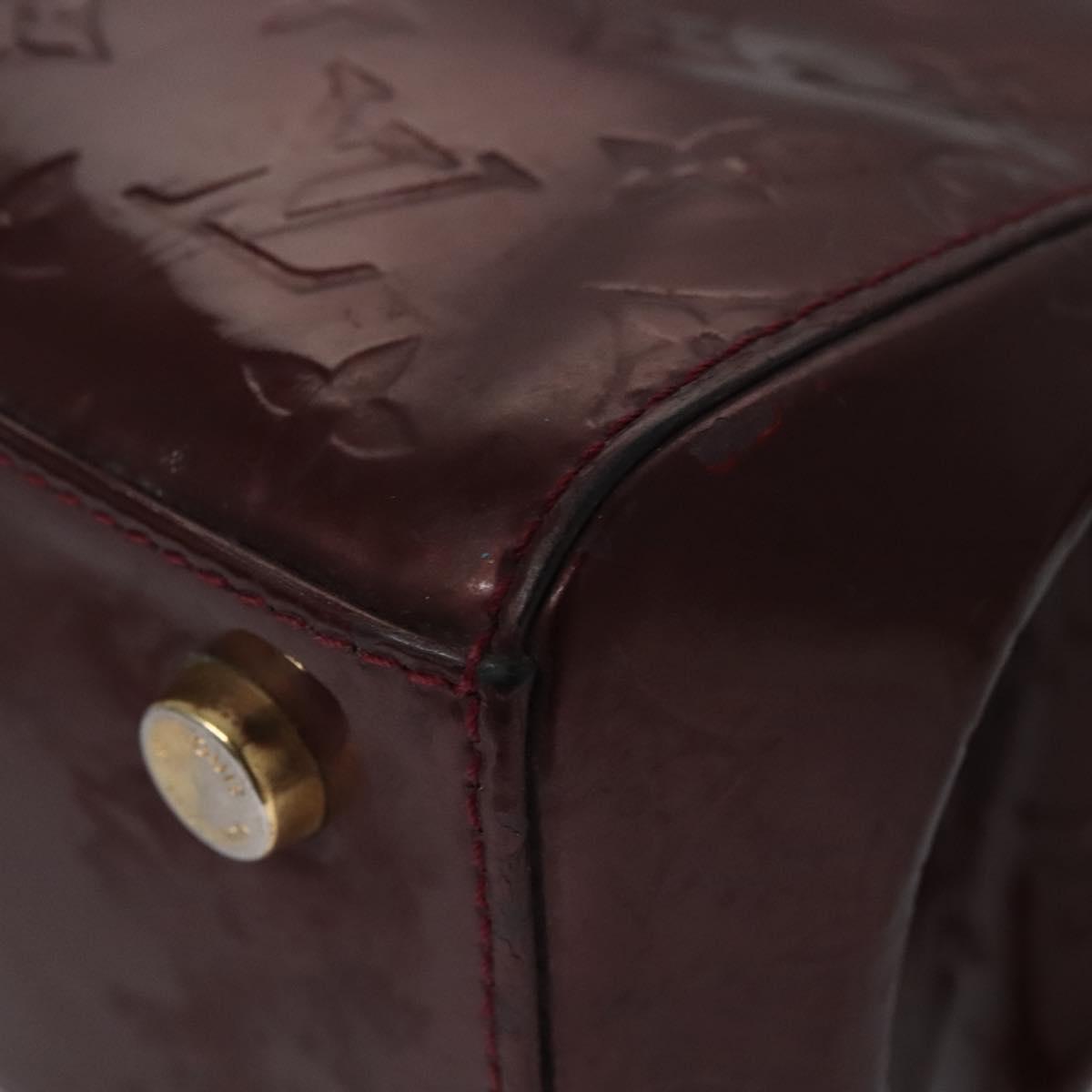 LOUIS VUITTON Vernis Blair MM Hand Bag 2way Rouge Favist M91690 LV Auth EC506