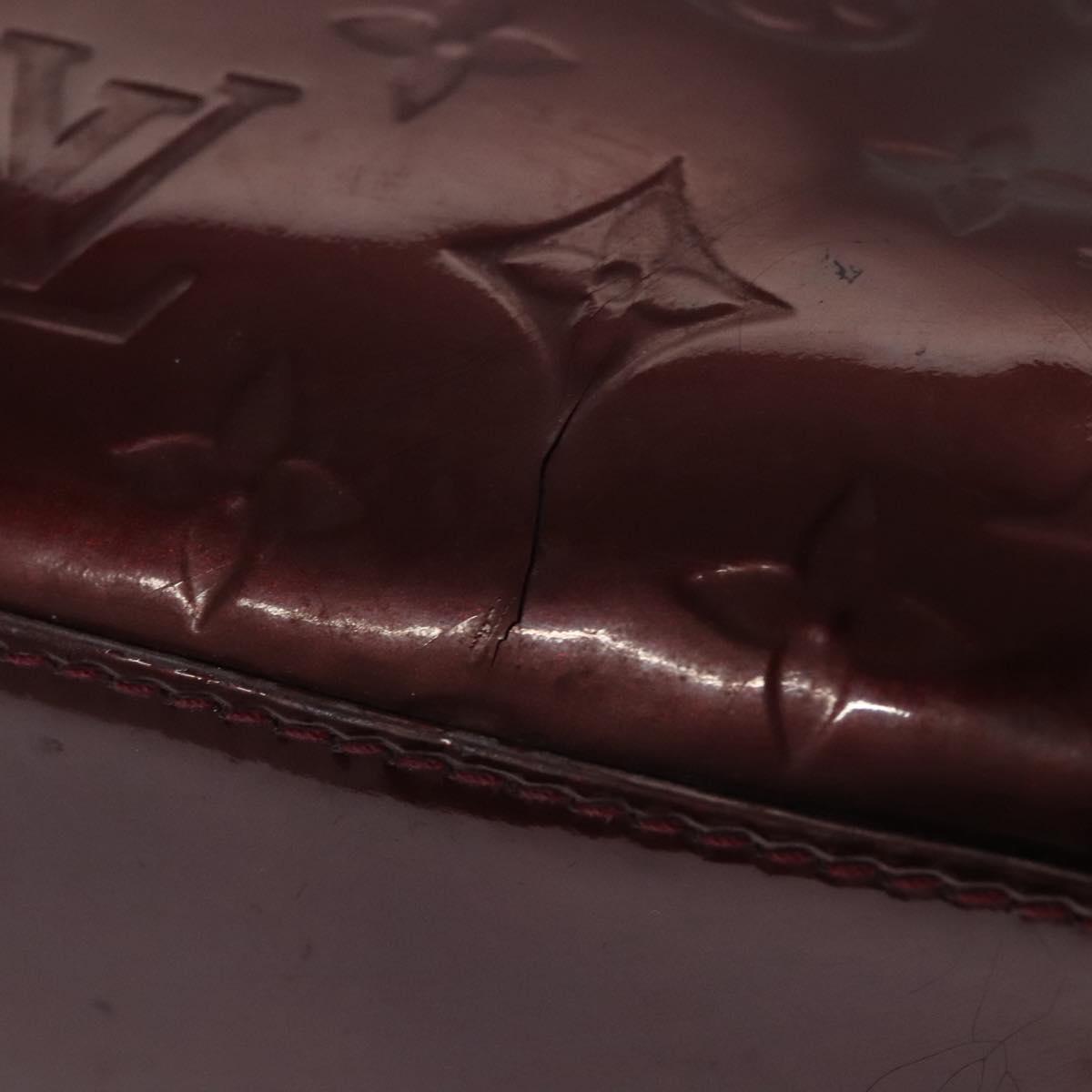 LOUIS VUITTON Vernis Blair MM Hand Bag 2way Rouge Favist M91690 LV Auth EC506