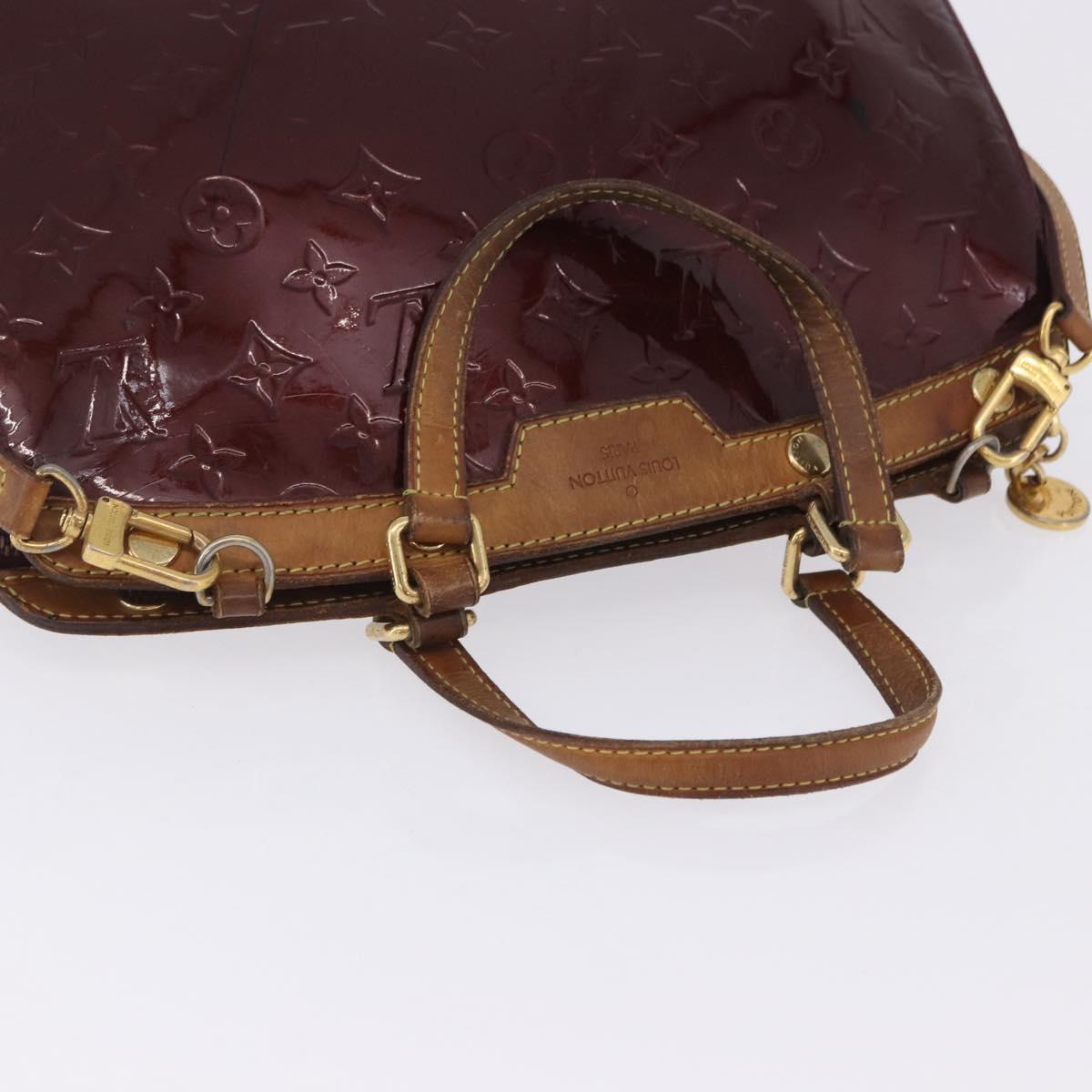 LOUIS VUITTON Vernis Blair MM Hand Bag 2way Rouge Favist M91690 LV Auth EC506