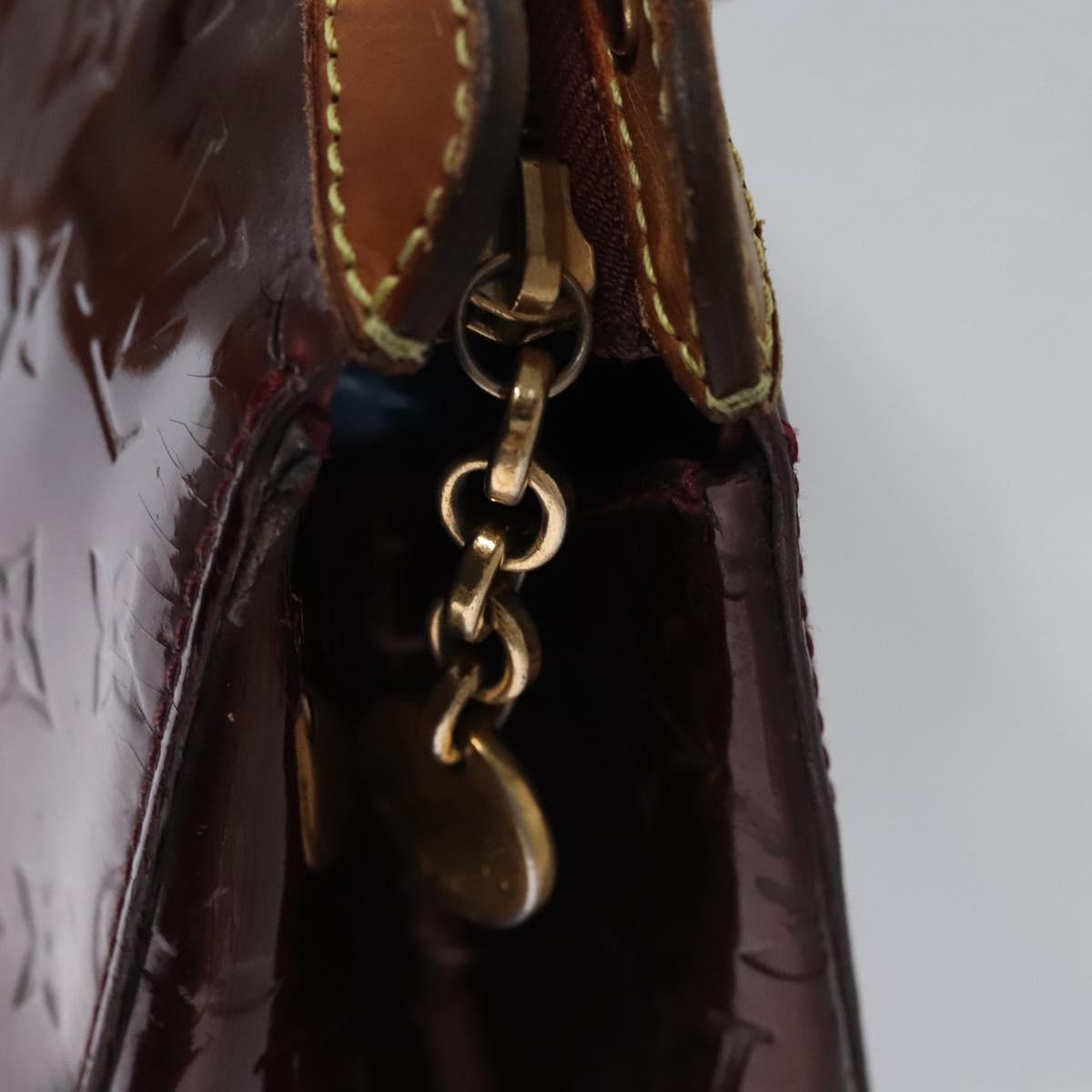 LOUIS VUITTON Vernis Blair MM Hand Bag 2way Rouge Favist M91690 LV Auth EC506